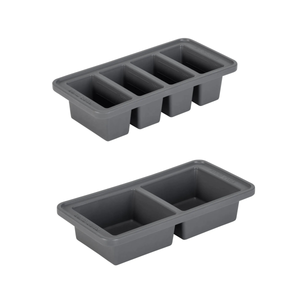 Combekk® The Original Food Cube Tray Set of 2 (250ml & 500ml) – Grey