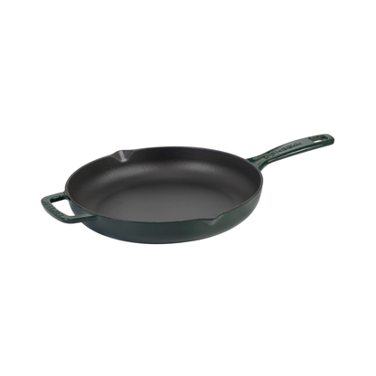 Combekk® Classic Skillet (26cm) – Enameled Recycled Cast Iron, Holly Green