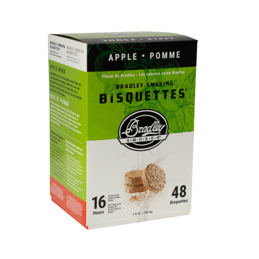 Bradley Smoker Apple Wood Bisquettes ® Pack 48