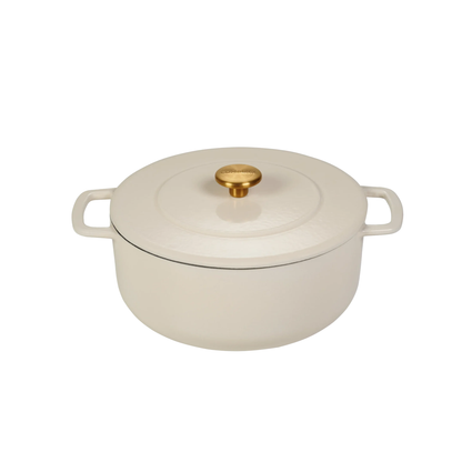 Combekk® Classic Dutch Oven (24cm) – Enameled Recycled Cast Iron, Sand