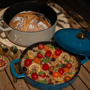 Combekk® Classic Dutch Oven (28cm) – Enameled Recycled Cast Iron, Sand