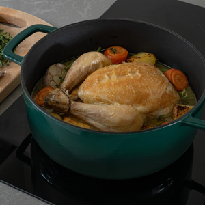 Combekk® Classic Dutch Oven (28cm) – Enameled Recycled Cast Iron, Holly Green