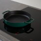 Combekk® Double Handle Skillet (24cm) – Enameled Recycled Cast Iron, Holly Green