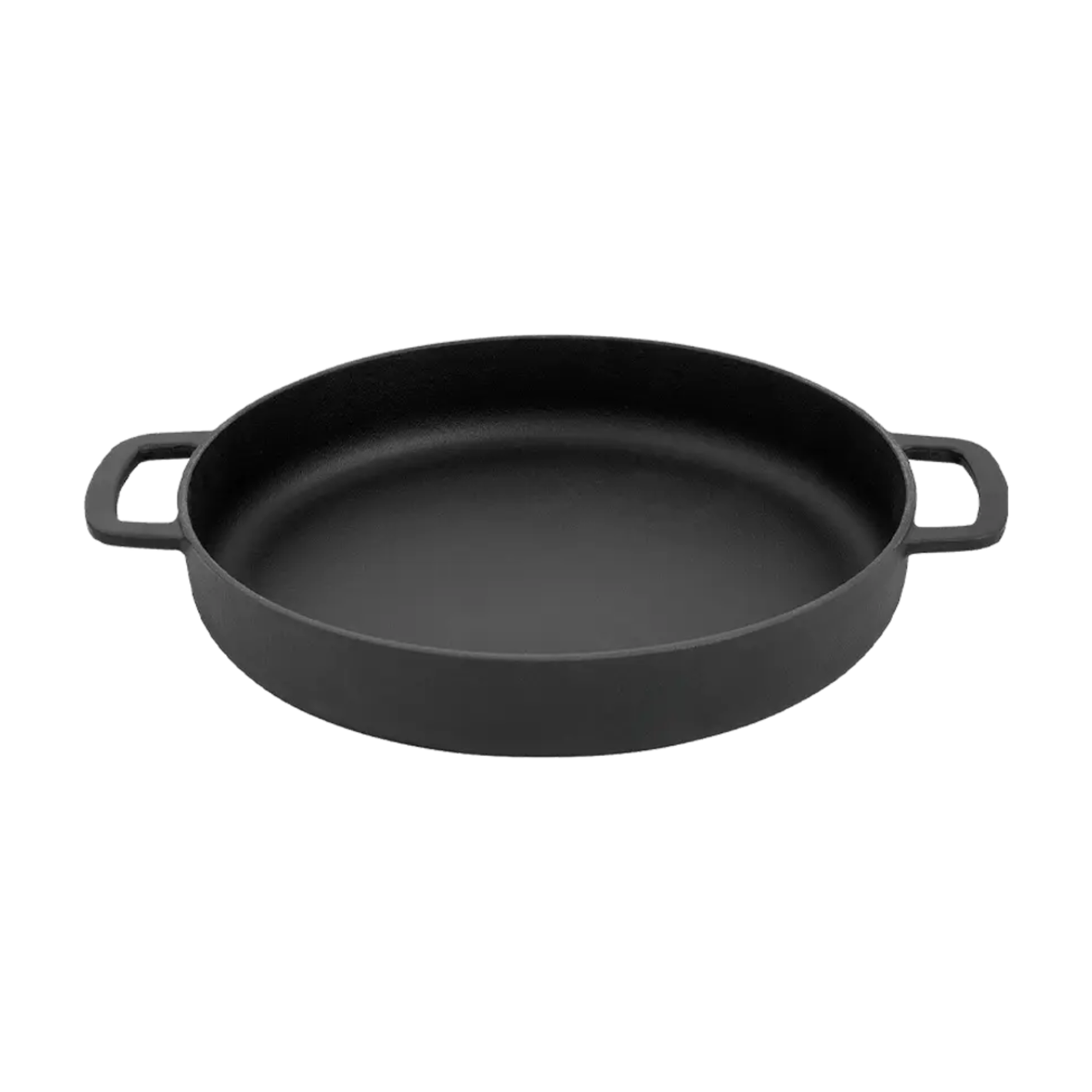 Combekk Sous-Chef Double Handle Fry Pan (28cm) – Enameled Recycled Cast Iron, Black