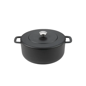 Combekk® Sous-Chef Dutch Oven (24cm) – Enameled Recycled Cast Iron, Black