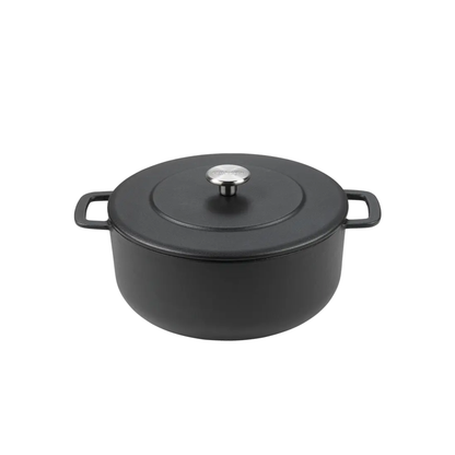 Combekk® Sous-Chef Dutch Oven (24cm) – Enameled Recycled Cast Iron, Black