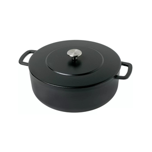 Combekk® Sous-Chef Dutch Oven (28cm) – Enameled Recycled Cast Iron, Black