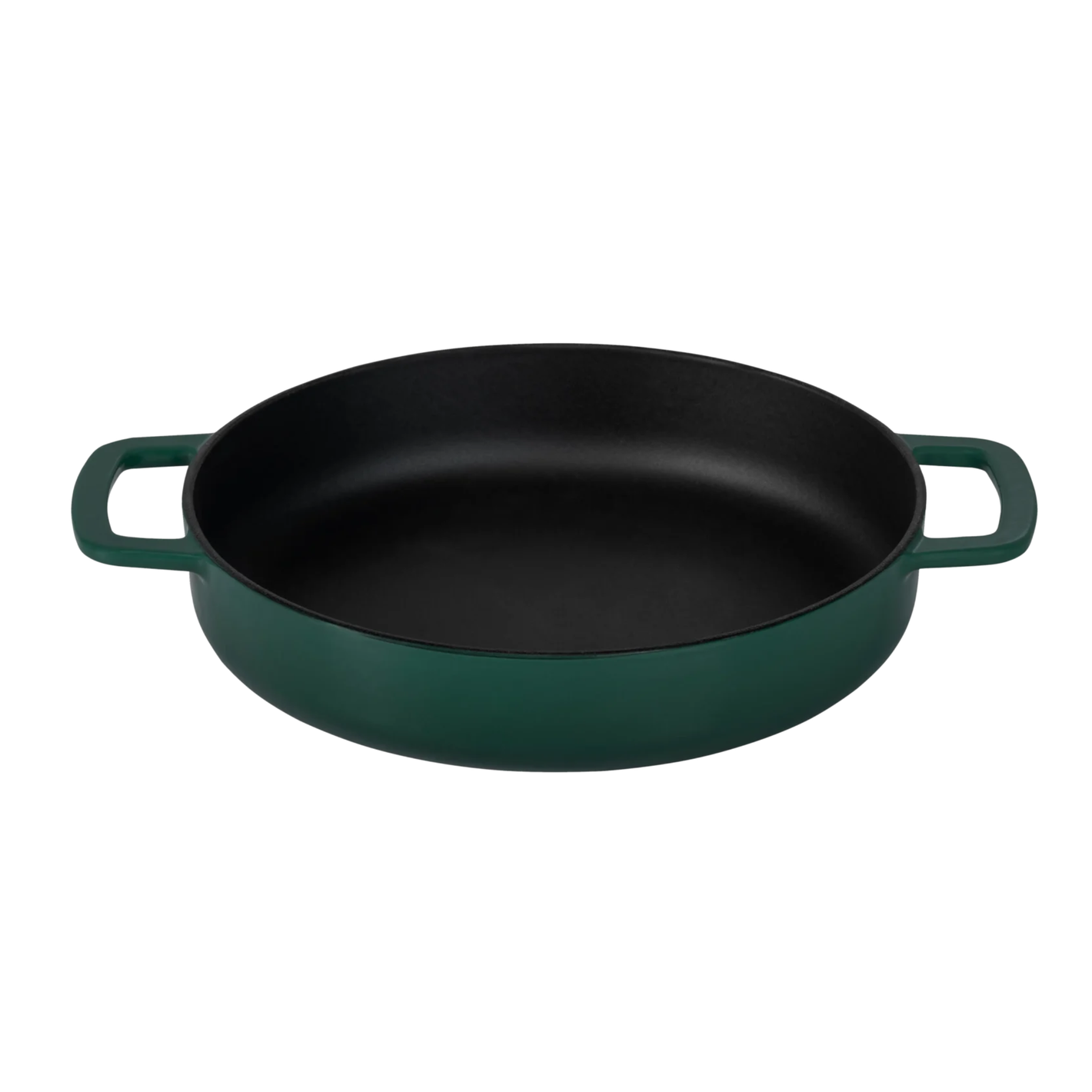 Combekk® Double Handle Skillet (28cm) – Enameled Recycled Cast Iron, Holly Green