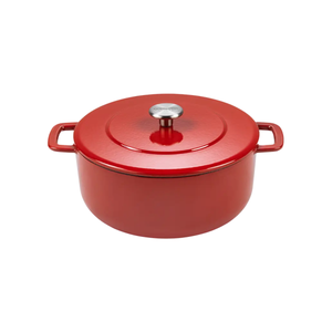 Combekk® Sous-Chef Dutch Oven (24cm) – Enameled Recycled Cast Iron, Red