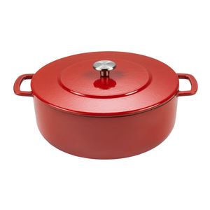 Combekk® Sous-Chef Dutch Oven (28cm) – Enameled Recycled Cast Iron, Red