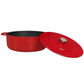 Combekk® Sous-Chef Dutch Oven (28cm) – Enameled Recycled Cast Iron, Red