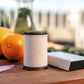 Horl Knife sharpner with a logo on a wooden surface with oranges in the background