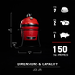 KAMADO JOE® - JOE JR™ WITH CAST IRON STAND