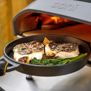Ooni Cast Iron Skillet Pan | 9-Inch Pizza Oven Skillet
