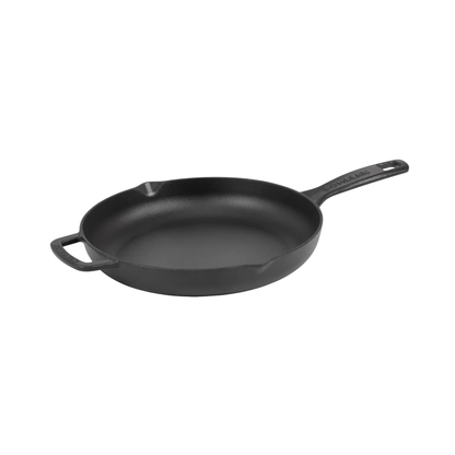 Combekk® Classic Skillet (26cm) – Enameled Recycled Cast Iron, Matt Black