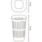 BRABANTIA CESTO PARA ROUPA SUJA COLLECT-IT 55L, SOFT BEIGE