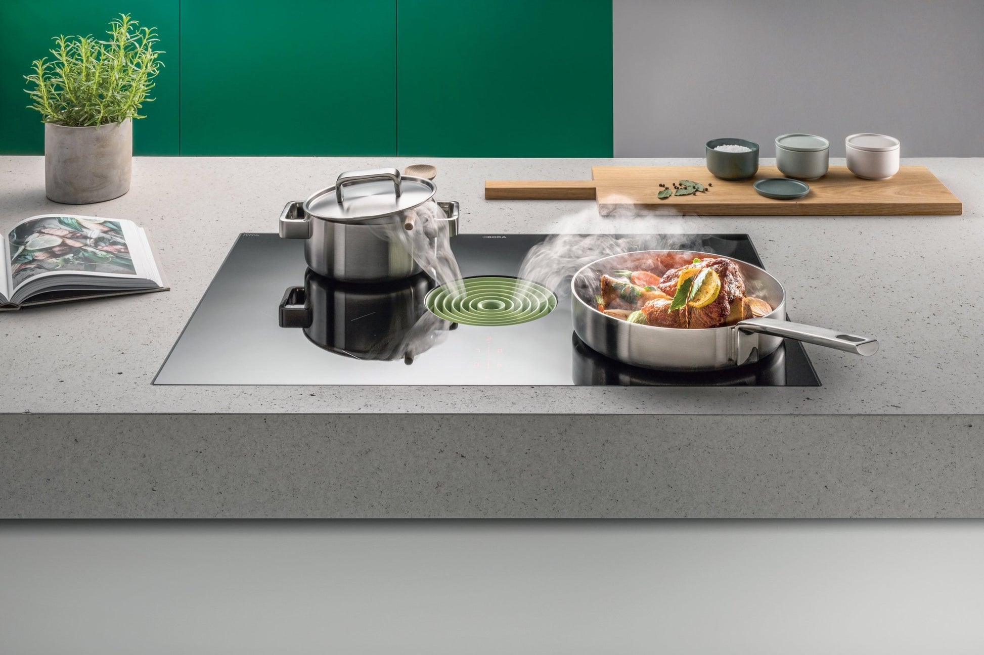 BORA PURA INDUCTION COOKTOP PREPARED FOR EXTRACTING AIR - Importeco