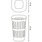 BRABANTIA CESTO PARA ROUPA SUJA COLLECT-IT 55L, SOFT BEIGE - Importeco