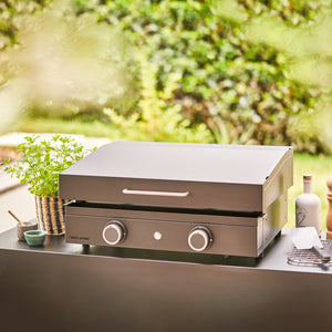 Forge Adour® Origin 60 Hinged Steel Plancha Cover (Matte Black)