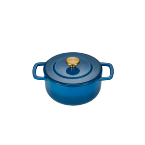 Combekk® Classic Dutch Oven (18cm) – Enameled Recycled Cast Iron, Ocean Blue - Importeco