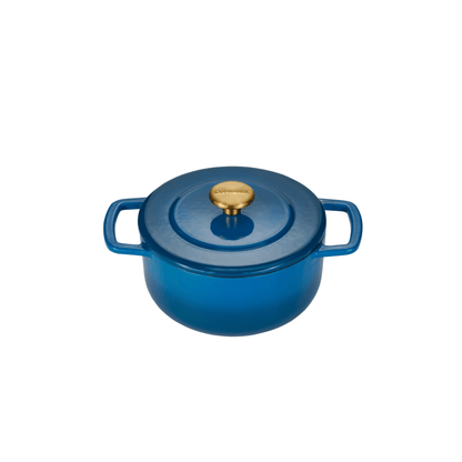 Combekk® Classic Dutch Oven (18cm) – Enameled Recycled Cast Iron, Ocean Blue - Importeco