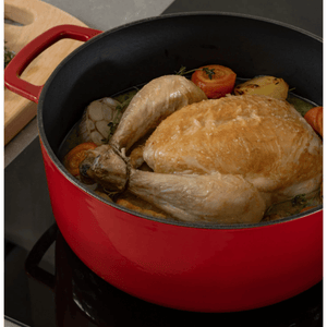Combekk® Classic Dutch Oven (24cm) – Enameled Recycled Cast Iron, Cherry - Importeco