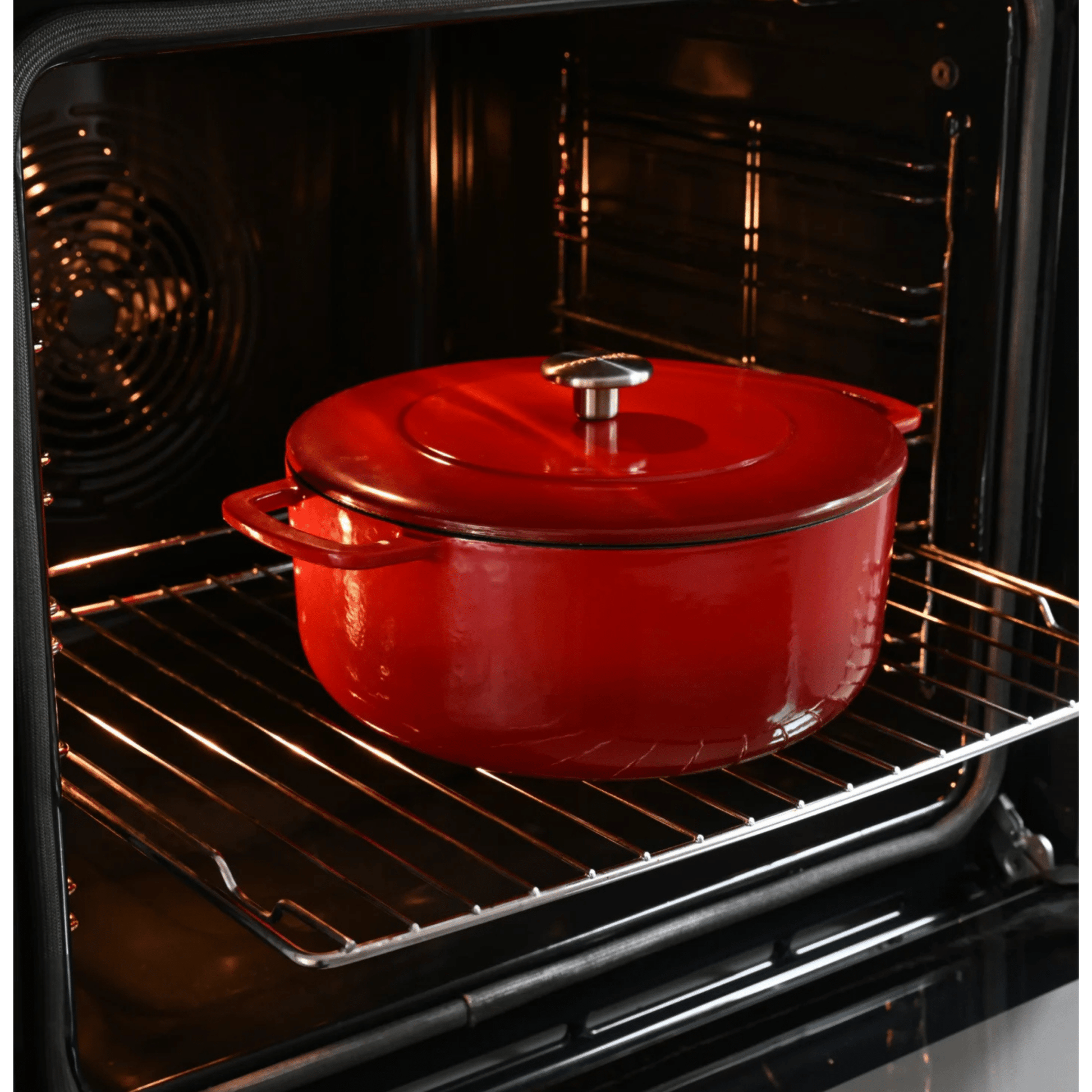 Combekk® Classic Dutch Oven (24cm) – Enameled Recycled Cast Iron, Cherry - Importeco
