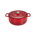 Combekk® Classic Dutch Oven (24cm) – Enameled Recycled Cast Iron, Cherry - Importeco