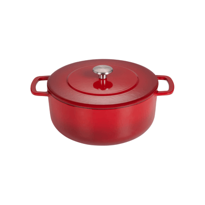 Combekk® Classic Dutch Oven (24cm) – Enameled Recycled Cast Iron, Cherry - Importeco