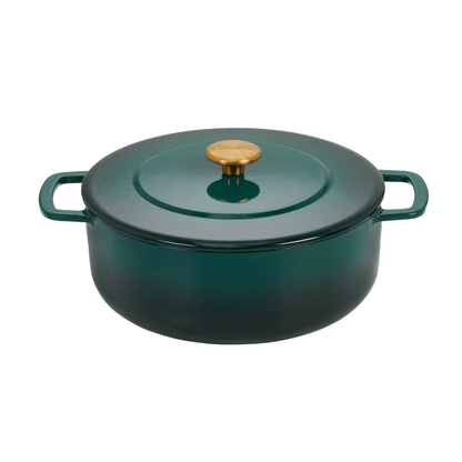 Combekk® Classic Dutch Oven (28cm) – Enameled Recycled Cast Iron, Holly Green - Importeco