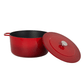 Combekk® Classic Dutch Oven (32cm) – Enameled Recycled Cast Iron, Cherry - Importeco