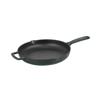 Combekk® Classic Skillet (26cm) – Enameled Recycled Cast Iron, Holly Green - Importeco