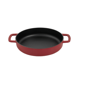 Combekk® Double Handle Skillet (24cm) – Enameled Recycled Cast Iron, Bordeaux - Importeco