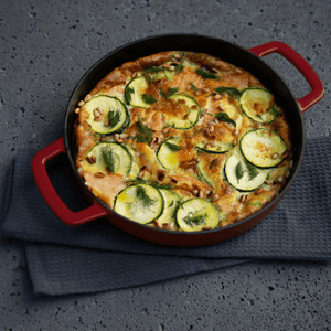 Combekk® Double Handle Skillet (24cm) – Enameled Recycled Cast Iron, Bordeaux - Importeco