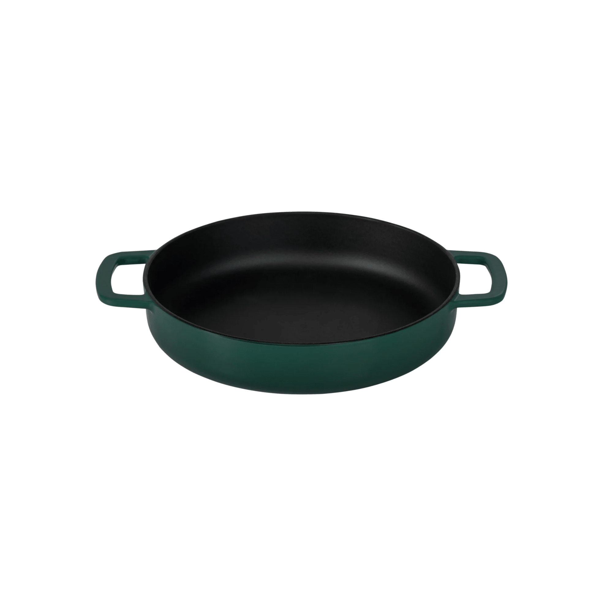 Combekk® Double Handle Skillet (24cm) – Enameled Recycled Cast Iron, Holly Green - Importeco