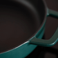 Combekk® Double Handle Skillet (24cm) – Enameled Recycled Cast Iron, Holly Green - Importeco