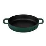 Combekk® Double Handle Skillet (28cm) – Enameled Recycled Cast Iron, Holly Green - Importeco