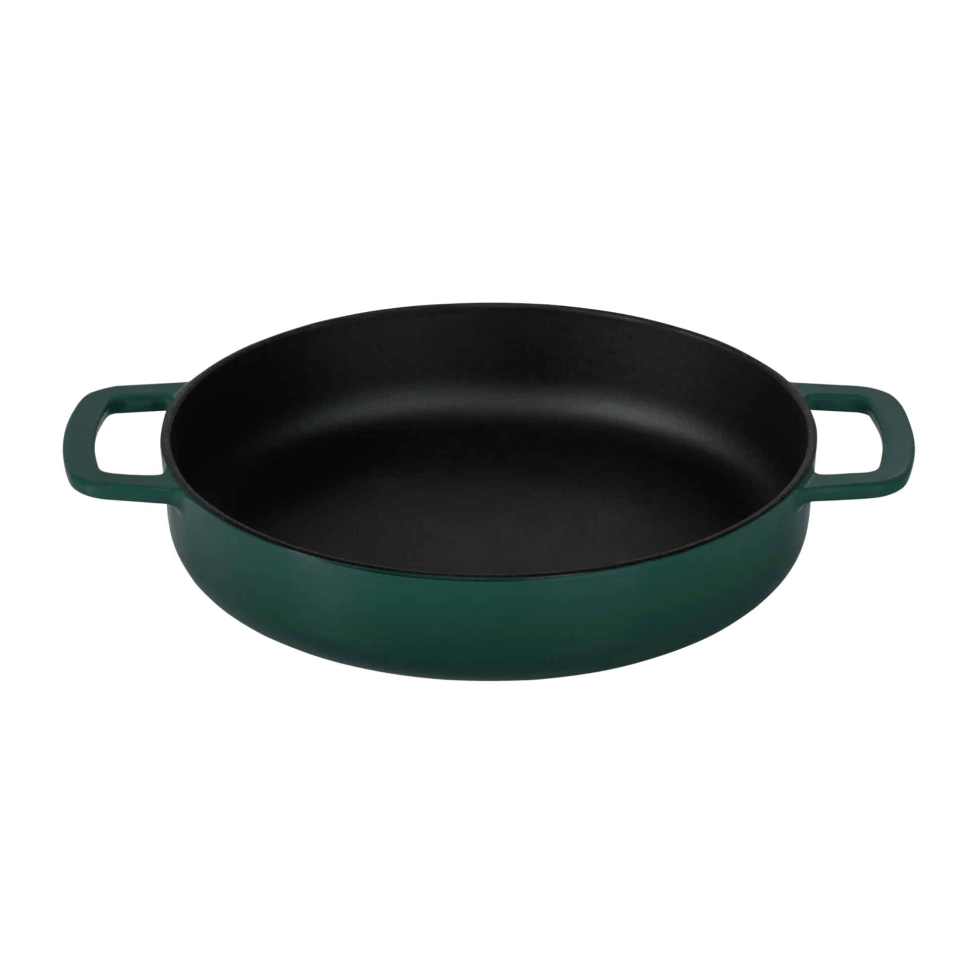 Combekk® Double Handle Skillet (28cm) – Enameled Recycled Cast Iron, Holly Green - Importeco