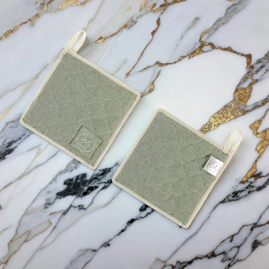 Combekk® Recycled Cotton Potholders - Witloft Pistachio (Set of 2) - Importeco