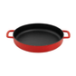 Combekk Sous-Chef Double Handle Fry Pan (28cm) – Enameled Recycled Cast Iron, Red - Importeco
