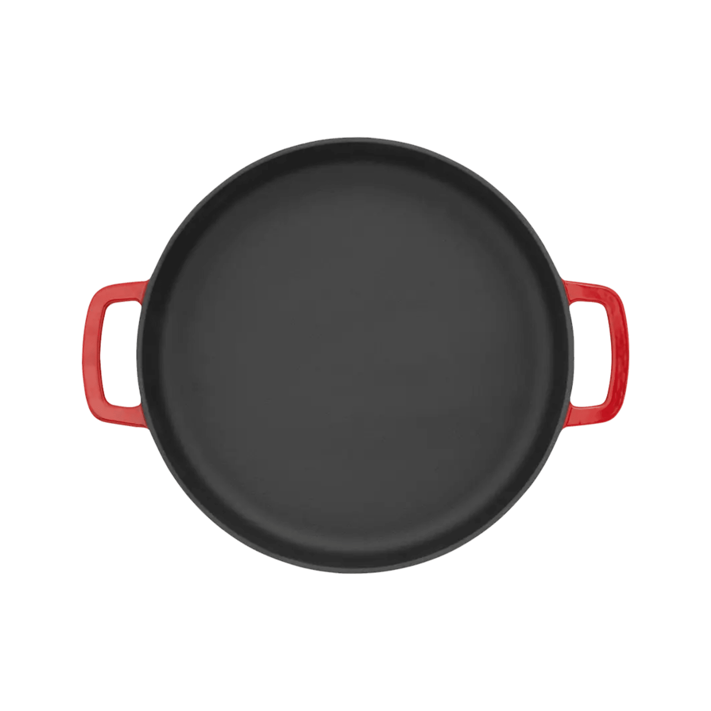 Combekk Sous-Chef Double Handle Fry Pan (28cm) – Enameled Recycled Cast Iron, Red - Importeco