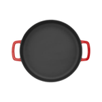 Combekk Sous-Chef Double Handle Fry Pan (28cm) – Enameled Recycled Cast Iron, Red - Importeco