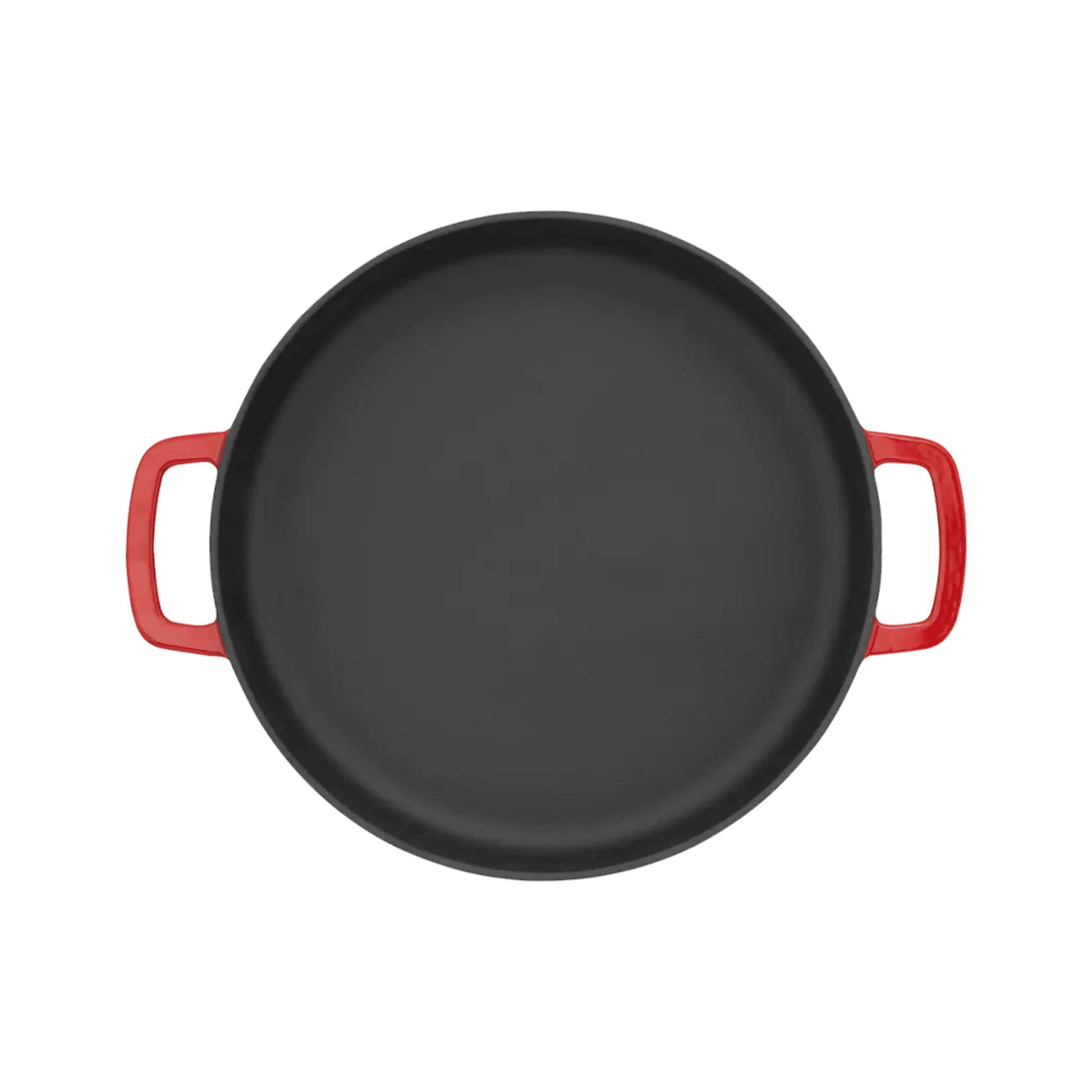 Combekk Sous-Chef Double Handle Fry Pan (28cm) – Enameled Recycled Cast Iron, Red - Importeco