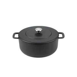 Combekk® Sous-Chef Dutch Oven (24cm) – Enameled Recycled Cast Iron, Black - Importeco