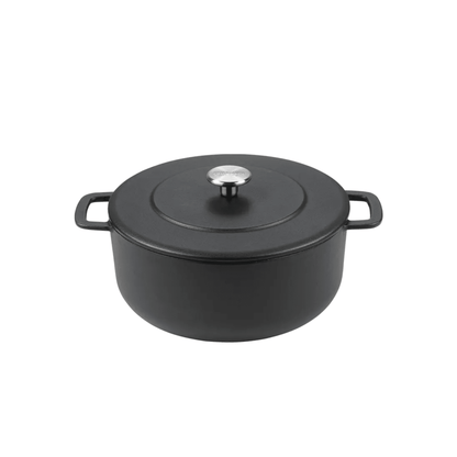 Combekk® Sous-Chef Dutch Oven (24cm) – Enameled Recycled Cast Iron, Black - Importeco