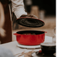 Combekk® Sous-Chef Dutch Oven (24cm) – Enameled Recycled Cast Iron, Red - Importeco