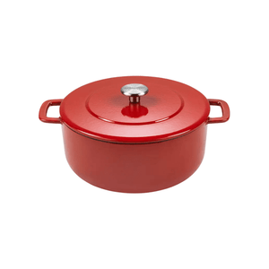 Combekk® Sous-Chef Dutch Oven (24cm) – Enameled Recycled Cast Iron, Red - Importeco