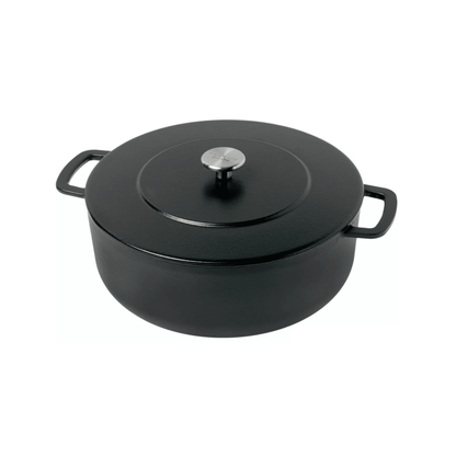 Combekk® Sous-Chef Dutch Oven (28cm) – Enameled Recycled Cast Iron, Black - Importeco