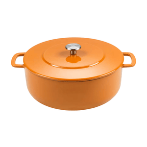 Combekk® Sous-Chef Dutch Oven (28cm) – Enameled Recycled Cast Iron, Orange - Importeco