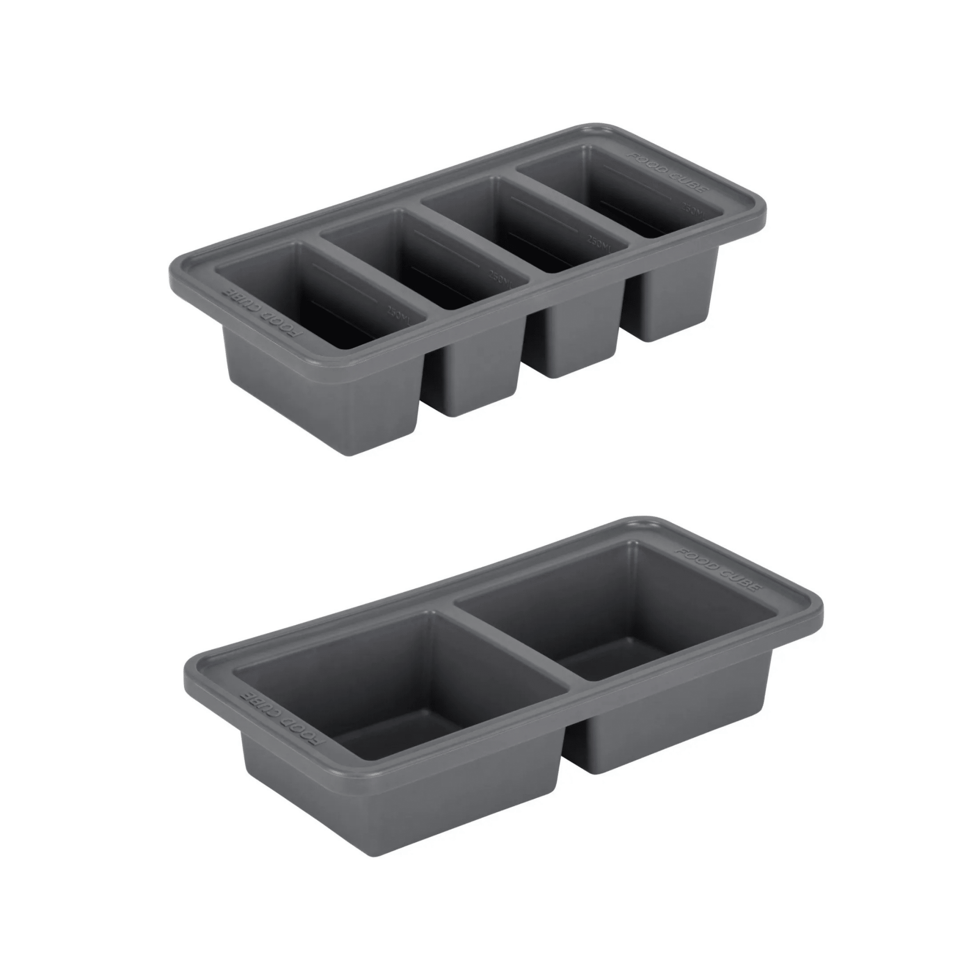 Combekk® The Original Food Cube Tray Set of 2 (250ml & 500ml) – Grey - Importeco